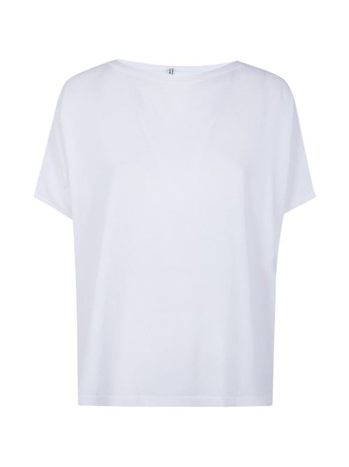 T-shirt donna Liviana Conti over in crepe bianca LIVIANA CONTI | L6SA12A01-0
